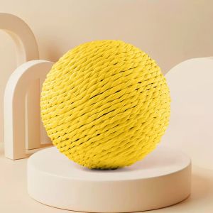 Interactive Sisal Cat Scratching Ball Toy Anti-Bite Teething Kitten Pet Supplies with Teeth Cleaning Feature Sound Making