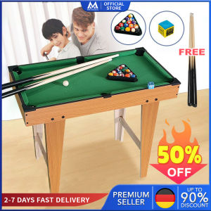 【COD】Mini Billiard Table For Kids Wooden With Tall Feet Pool Table Set Children Mini Billiard Pool Table Set Game Billiards Miniature Billiard Cues Balls Home Party Parent-child Educational Games Interaction Game For Kids Gift
