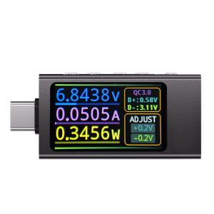 12A Loại C Máy Kiểm Tra Vôn Kế Ampe Kế 4V-30V Phát Hiện Sạc Nhanh Kích Hoạt Công Suất Đo Gợn Sóng Màn Hình Hiển Thị Kỹ Thuật Số KWS-X1