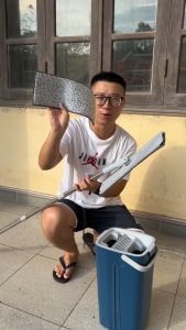 Bộ Cây Lau Nhà Tự Vắt Thông Minh - Xoay 360 Độ - Thùng Lau 2 Ngăn Tự Vắt