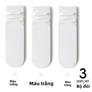 MiiOW | Tất cotton dài thấm hút mồ hôi thoáng khí kháng khuẩn cho nữ Tất cao đến giữa bắp chân Tất mùa thu màu trắng