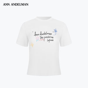 ANN ANDELMAN | Casual Fitted Round Neck Graffiti Print T-Shirt