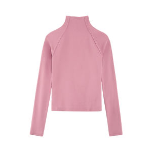 Đồ Knit nữ cổ cao ôm dáng màu đen