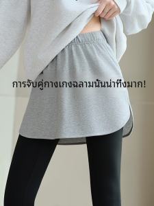 เสื้อสเวตเตอร์ผู้หญิง ชั้นใน เสื้อเชิ้ตฤดูใบไม้ร่วง/ฤดูหนาว ปกปิดสะโพก ชุดสองชิ้นปลอม เสื้อผ้าทำงาน ทรงสปอร์ต สไตล์ญี่ปุ่นและเกาหลีใต้