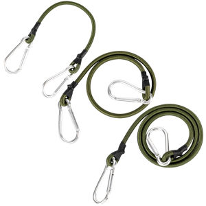 Rubber Heavy Duty Strap Multifunction with Hooks Elastic Tie Strap 30/60/90cm Carabiner Elastic Rope Camping Accessories