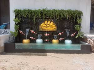 น้ำตกเรือสำเภา น้ำตกหน้าบ้าน น้ำตกในสวน น้ำตกพร้อมตกแต่ง น้ำตกหินจริง น้ำพุ น้ำล้น