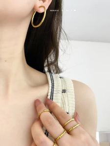 Classic Minimalist Stainless Steel Jewelry Gold Plated Small Round Huggie Hoop Textured Hammered Pattern Earrings for Women