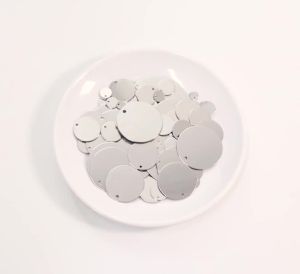 20pcs/lot 6-40mm Round Stainless Steel Pendants Blank Stamping Dog Tag Charms For Jewelry Making DIY Necklace Bracelet Accessory
