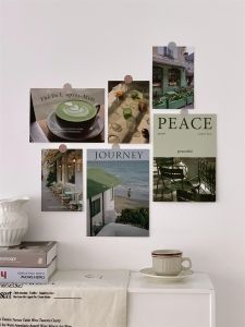 Nordic Landscape Wall Decorative Cards Bedroom Atmosphere Background Wall Poster Stickers Photography Props Square Paper