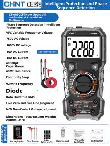 CHNT | Digital High Precision Portable Multifunctional Electricians Multimeter