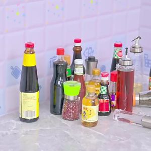 PROMO!! Rak Bumbu Dapur 3 Tingkat / Rak Dapur Serbaguna / Rak Bumbu Putar 360 Derajat Type XZ-3