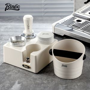 Bincoo Tamper Set cà phê Búa cơ sở Máy pha cà phê Espresso portafilter nhà phân phối xử lý chất thải đặc biệt dư lượng lưu trữ bột hộp bột nhà phân phối Bột ép