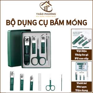 COMBO Bộ Dụng Cụ Bấm Móng 6 Món Kèm Hộp Đựng Bộ Cắt Bấm Dũa Móng Tay Móng Chân Đa Năng