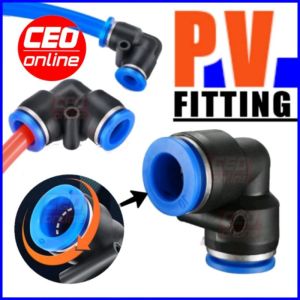 CEO 🇲🇾 PV Pneumatic Fitting L Shaped Elbow 4mm 6mm 8mm 10mm 12mm  Hose Fittings Pipe Quick Connectors Automation