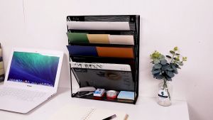 Magazine Stand Rack Hanging File Holder Magazine Organizer Shelf Hanging Storage Rack Magazine Rack Wall File Holder File Organizer Rack Wall Mounted Organizer for Home Office School