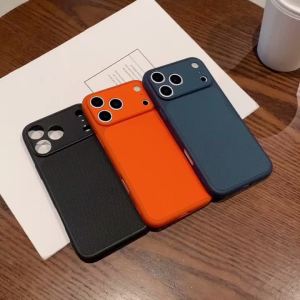 szhaiyu | Simple Lichee Pattern TPU Leather Soft Phone Case for IPhone 17 16 15 14 Pro Max 17 16 15 14 Pro Matte Shockproof Back Cover