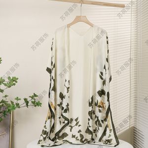 Khăn Choàng Lụa Satin in Họa Tiết Chống Nắng Thời Trang Đa Năng Cho Nữ Khăn Choàng Lụa Phong Cách Hàn Quốc Mùa Hè