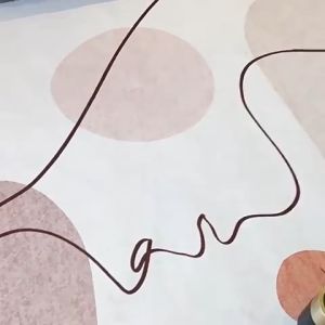 พร้อมส่ง พรมกลม พรม3D พรมปูพื้นห้อง พรมอัดเรียบ พรมวงกลม พรมปูพื้นห้องนั่งเล่น 100*100