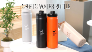 CheerfulGoat Insulated Water Bottle With Straw 720ml Ceramic Lined Stainless Steel Coffee Thermos Sports Travel Bottle