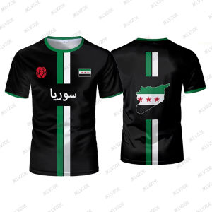 Summer New Syria Football Jersey Men Women Sports T-shirts Street Soccer Uniforms Casual Syrian Flag Graphic Oversized Kids Tops