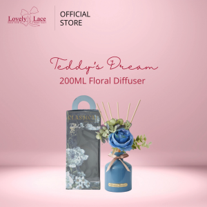 Lovely Lace 200ml Classical Reed Diffuser Signature Scent Of Happiness Teddys Dream in Luxury Glass Bottle