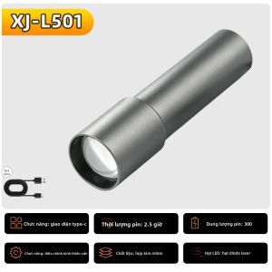 Đèn Pin Mini Sạc Lại Được Siêu Sáng Nhỏ Gọn Tiện Mang Theo Dùng Cho Sinh Viên Ký Túc Xá Gia Đình Trường Hợp Khẩn Cấp Chiếu Sáng Hàng Ngày