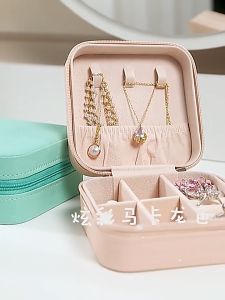 กล่องเครื่องประดับ หนังPU ที่เก็บเครื่องประดับ กล่องใส่เครื่องประดับ ขนาดพกพา