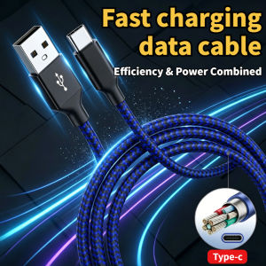 USB To Type-C Nylon Data Cable Supports 10A Ultra-Fast Charging 1m/3m Pptional Both Electrical Charging And Data Transmission