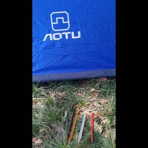 10Pcs Tent Stakes Tent Pegs Ultralight Aluminum Camping Hiking Peg 18cm Strong Camping Stakes