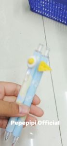 Pena Mekanik Telur Ceplok & Keju Pulpen Cetek Tinta Hitam Pen Bolpen Bolpoint Lucu