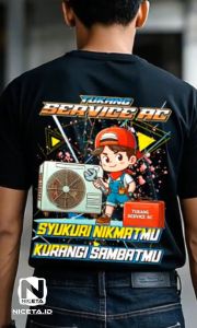 Kaos Tukang Servis AC Syukuri Nikmatmu Kurangi Sambatmu
