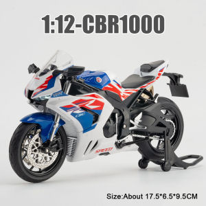 Mô Hình Xe Mô Tô Mini Hợp Kim Đúc Tỷ Lệ 1:12 Honda CB400F CBR1000 Có Đèn & Âm Thanh Tay Lái Bánh Trước Quà Tặng Cho Bé Trai