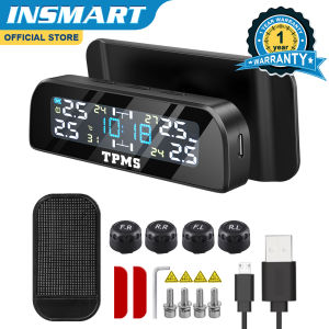 TPMS Car Tire Pressure Sensors Solar Tire Pressure Monitoring System TMPS Temperature Alarm Auto 4 Wheel Tyre External Sensor