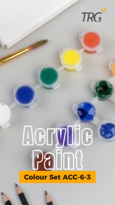 TRG Acrylic Paint Basic Colour Set 6 x 3 ml  ACC-6-3 - Cat Akrilik Warna Kanvas Lukis Canvas Acrylic Color 3ml