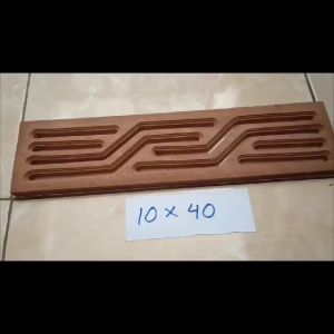 Kepingan Loster Kayu Jati 10 x 40 Minimalis Asli Jepara Dekorasi Ormanen Tempel Ukiran