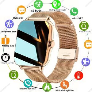 Đồng Hồ Thông Minh 2025 Màn Hình HD 2.01 Inch Gọi Bluetooth Dành Cho Nam Nữ Nhiều Chế Độ Thể Thao Mặt Đồng Hồ Tùy Chỉnh Dự Báo Thời Tiết Theo Dõi Nhịp Tim