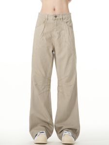 MADWITCH | Washed Patchwork Pleated Denim Pants
