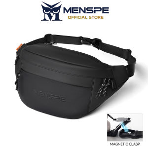 MENSPE Mens Chest Bag Motorcycle Messenger Bag Fashion Waist Bag Waterproof Film Bag Leisure Bag Sports Bag Large Capacity Casual Bag Outdoor Fitness Bag Travel Bag Business Bag