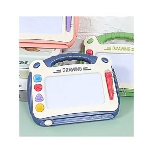 QJ Bảng vẽ tự xóa cho bé thông minh có chân bàn bảng từ tính tập viết tập vẽ cho bé(4Con dấu+1Cây cọ) CINDY