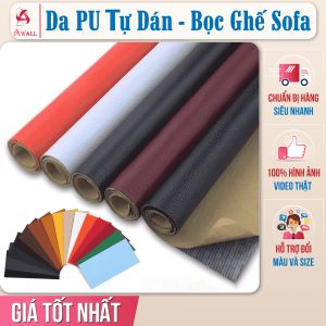 Miếng dán vải da PU cỡ lớn sửa chữa ghế sofa túi xách đồ da tự dán nhiều mẫu đẹp khổ 140x100cm