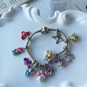 Mặt Dây Chuyền Charm Bạc 925 Sterling Mới Mùa Hè Hình Rùa Biển Trái Cây Vỏ Sò Zircon Xanh Tự Làm Quà Tặng Vòng Tay Nữ