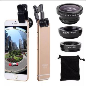 3 In 1 Wide Angle Macro Fish Eye Lens Universal Mobile Phone Fisheye Lenses For iPhone Samsung Huawei Xiaomi Redmi