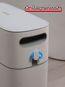 Narrow Trash Can with Cover Aesthetic 8L 12L Large Capacity Trash Bin For Bathroom Kitchen (ECOCO by renemos)