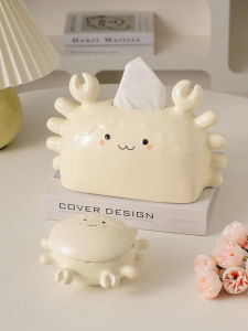 Hộp Đựng Khăn Giấy Bằng Gốm Sứ Phong Cách Kem Đơn Giản Hiện Đại Trang Trí Bàn Trà Phòng Khách Hộp Đựng Khăn Giấy Sáng Tạo Cao Cấp