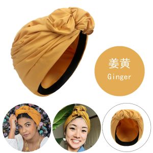 Fashionable Turban Headscarf Hat Retro Adult Headcover Alluring Versatile French Style No-Brim Cap for Women All Seasons Wear