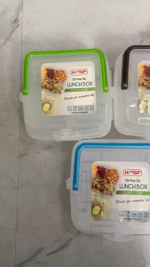 Compact 2 Layer Bento Lunch Box 3 Compartment Food Keeper for School Office Travel Picnic