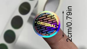 500pcs/1000pcs Holographic Sticker Round 20x20mm Laser Original Tamper Proof Security Hologram Labels Stickers in Rolls