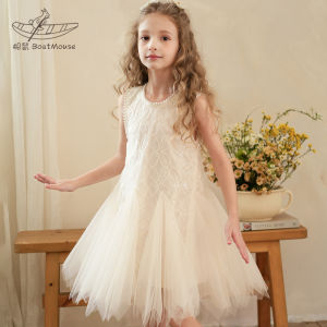 Princess Style Vest Dress Summer White Sequin Asymmetrical Net Skirt Childrens Dress Little Girls Dress Boatmouse Brand