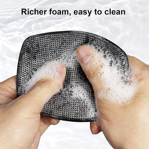 1pc Soft Silicone Exfoliating Brush Cleanser Manual Body Cleansing Scrubber Shower Gentle Massage Bath Brush For Men