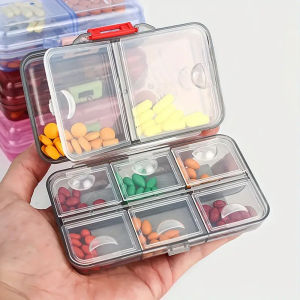 1PC Weekly Pill Organizer7/8 Compartments Travel Daily PillCase Airtight Moistureproof Large Pill Box to Hold VitaminsFish Oil